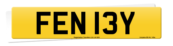 Registration number FEN 13Y